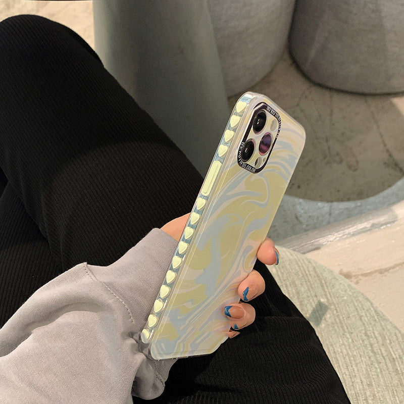 Matcha Green Phone Case Side Silicone Women'S All-Inclusive Anti-Drop Cover