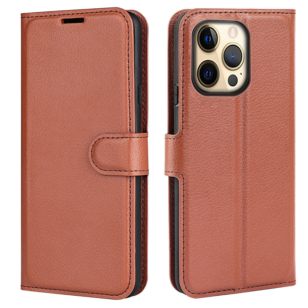 Flip Card Slot Lychee Pattern Phone Case