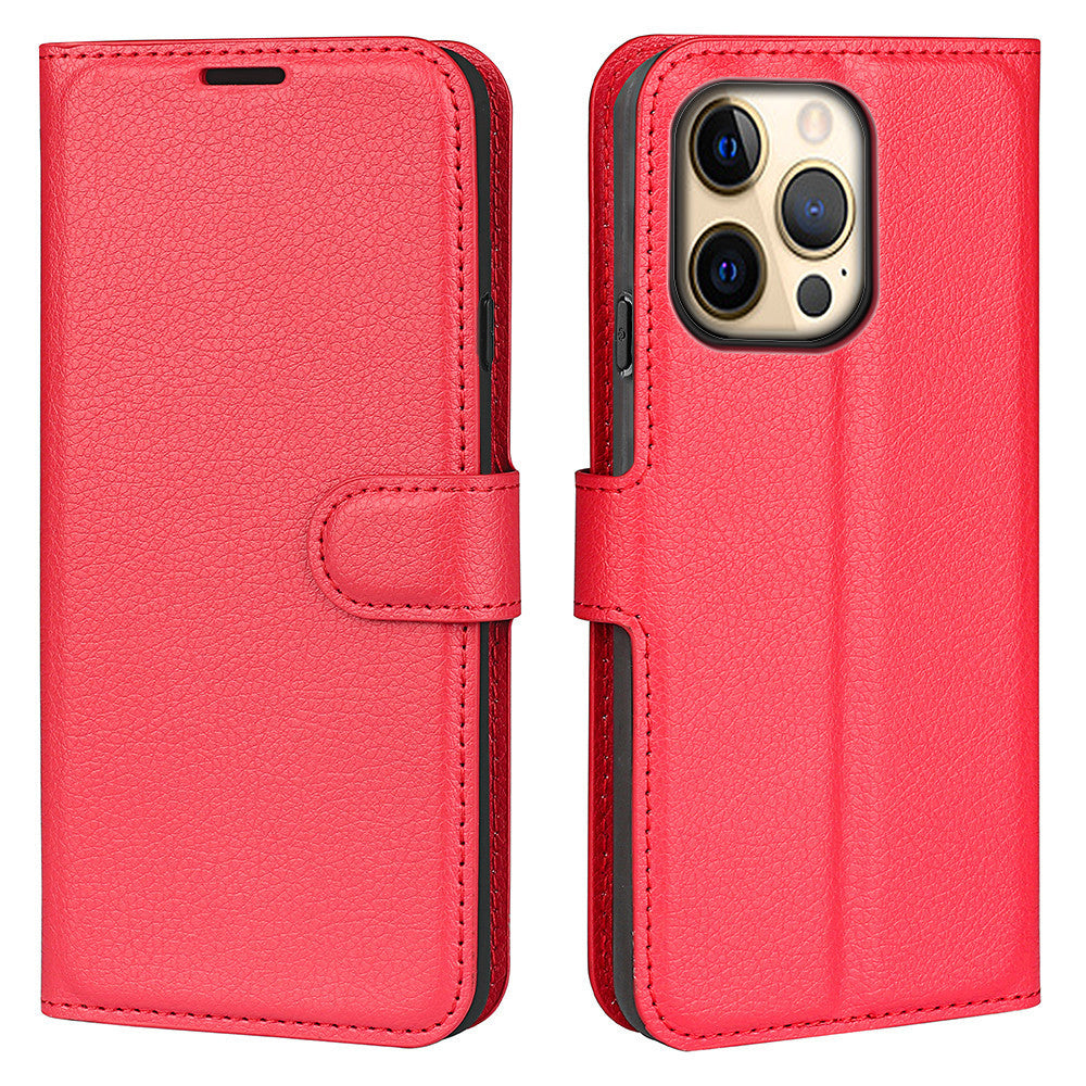Flip Card Slot Lychee Pattern Phone Case