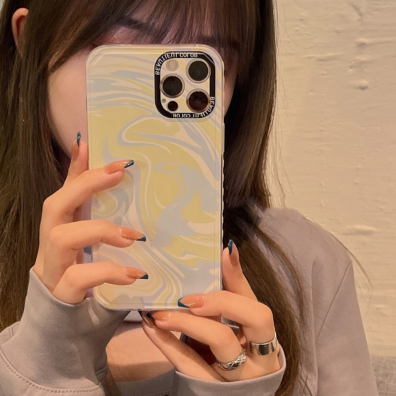 Matcha Green Phone Case Side Silicone Women'S All-Inclusive Anti-Drop Cover